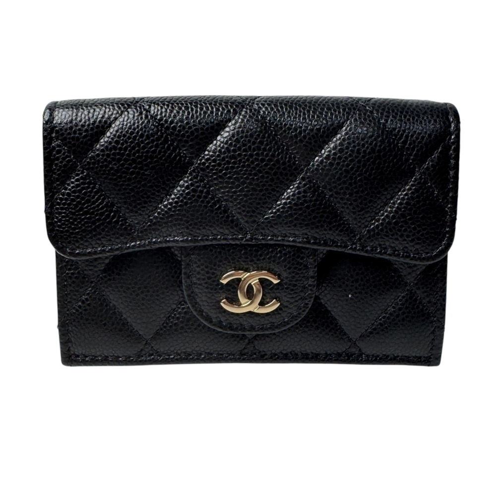 Chanel Matelassé Caviar Skin Tri-fold Wallet (Random Selection) - Women's